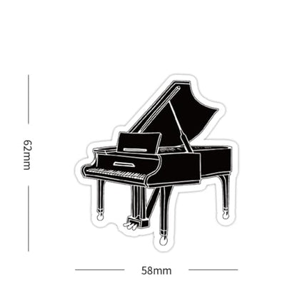 108PCS Orchestral Music Stickers, Vinyl Music Stickers for Water Bottle Laptop Luggage Guitar Gifts for Adult Youth Teacher Students - style: Orchestral Music Stickers