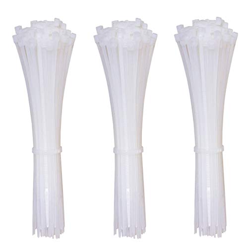 4 Inch Zip Ties (Tying Length 2.8"), 300pcs Nylon Cable Ties WHITE - color: White 300pcs, size: 4 inch
