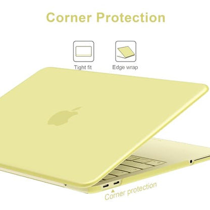 G JGOO Compatible with MacBook Neo Case 13 inch 2026 Release Model A3404, 100% Match Official Color, Matte Plastic Protective Hard Shell Case with Keyboard Cover & Screen Protector, Citrus Clear - color: Citrus Clear