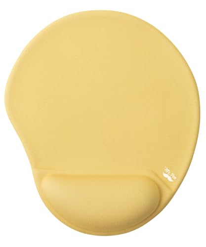 Mr. Pen- Ergonomic Mouse Pad with Wrist Rest | Yellow Breathable Fabric with Memory Foam Cushion, Non-Slip Rubber Base, Gel Mouse Pad with Wrist Support - color: Yellow