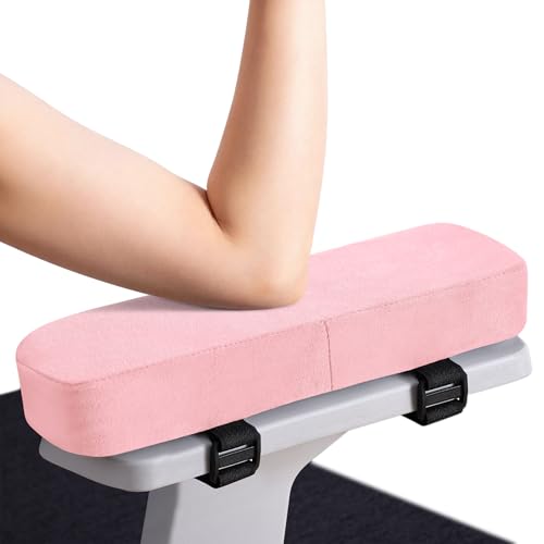 Smiry Ergonomic Office Chair Armrest Pads, Memory Foam Arm Rest Covers, Non-Slip Armrest Cushion with Adjustable Buckles and Straps, Elbow Relief for Desk, Gaming & Wheelchair (Blush Pink, Set of 2) - color: Blush Pink