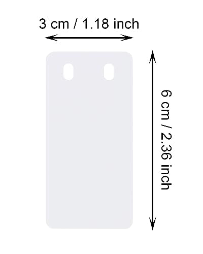 ONLYKXY 10 Pieces 30x60mm Plastic Hang Tags, Rectangle PVC Shipping Tags, Double Hole Cable Identification Labeling Tags