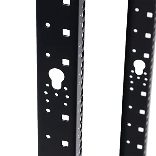 AEONS 18U 4-Post IT Open Frame Server Rack 19 Inch Depth-Adjustable (22" to 40") Network Equipment AV Gear w/Cable Management - style: 18U-4Post
