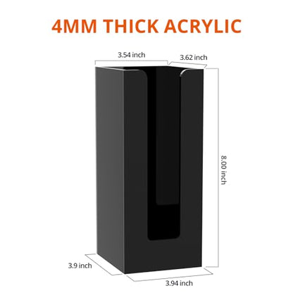 Richboom Acrylic Coffee Cup and Lid Storage Organizer Holder, 1 Compartment, Black - color: Black-1 Compartment