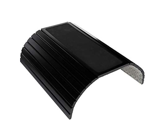 GEHE Couch Arm Tray Table, Flexible/Foldable Sofa Armrest Tray, Couch Armrest Table Cup Holder Great for Drinks Snacks Remote Control, Portable Side Table and Anti-Slip Bottom - color: Black