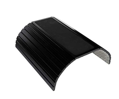GEHE Couch Arm Tray Table, Flexible/Foldable Sofa Armrest Tray, Couch Armrest Table Cup Holder Great for Drinks Snacks Remote Control, Portable Side Table and Anti-Slip Bottom - color: Black