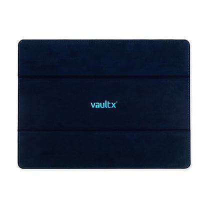 Vault X Card Storage Box, Exo-Tec Material, Detachable Magnetic Lid, with Dividers & Foam Fillers, for Trading Cards (Blue)