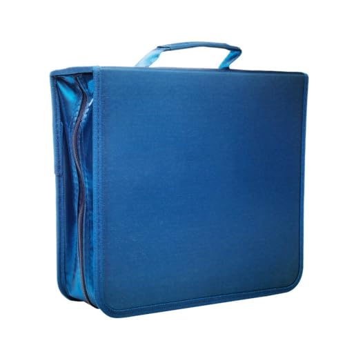 256 Capacity CD/DVD case Wallet, Storage,Holder,Booklet （Blue） - color: 256 Blue