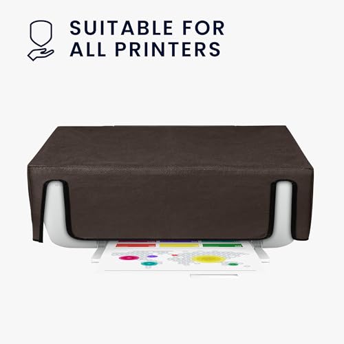 kwmobile Dust Cover Compatible with HP DeskJet 2755e / DeskJet 2720e / 2710e / 2820e / 2721e - Printer Case - Fabric Protector Cover - Chocolate - color: Chocolate