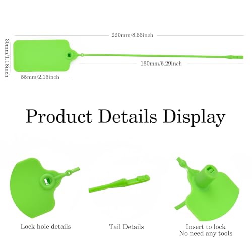 100pcs Luggage Tags Plastic Seals Shipping Label Logistics Sign Tie Bag Tag, Sealing Storage Multi Purpose Name ID Tag with Marker for Suitcases, Backpack, Schoolbag, Car Key (Green) - color: Green, size: 100pcs