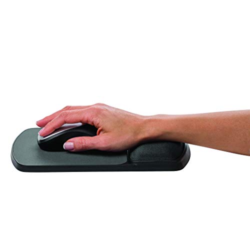 Fellowes Gel Mouse Pad Wrist Support - Graphite (91741) (Pack of 4) - size: 10.1L x 6.3W inches (Pack of 4)