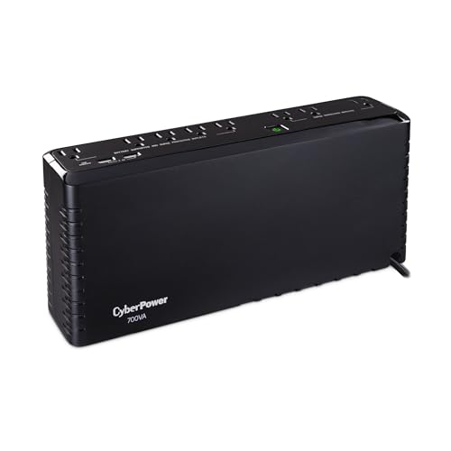 CyberPower SL700U Standby UPS Battery Backup and Surge Protector, 700VA/370W, 8 Outlets, Slim Profile, UL Certified - size: 700VA, style: Slim