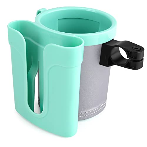 Accmor 3-in-1 Bike Cup Holder with Cell Phone Keys Holder, Bike Water Bottle Holders, Universal Bar Drink Cup Can Holder for Bicycles, Motorcycles, Scooters, Grey Green - color: Grey Green