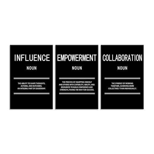 Influence Collaboration Empowerment Inspirational Wall Art Motivational Leadership Print Canvas Poster Painting for Office Modern Inspiring Artwork for Home Living Room Wall Decor[48''Wx 24''H] - color: Inspirational-12, size: 24.00" x 48.00"