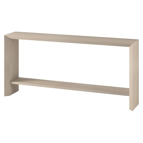 Henn&Hart 64" Modern Farmhouse Console Table, Sofa Table, Beech White - color: Beech White