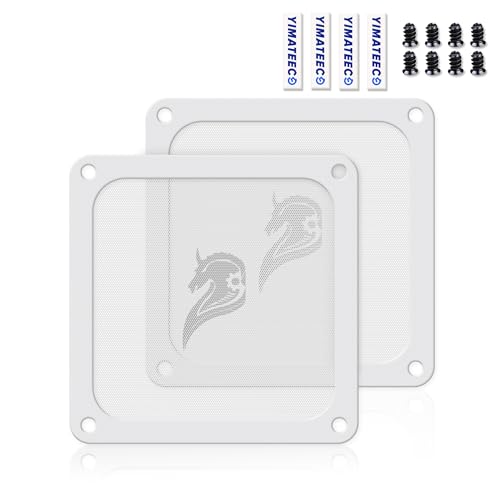120mm PC Dust Filter Fan Filter Computer Fan Grills Dust Mesh Magnetic Frame PC Case Cover Dustproof PVC 50 Mesh(PVC, Gentleman Aesthetic, 120 * 120mm, 2pcs, White) - color: White, size: 2pcs - PVC Gentleman