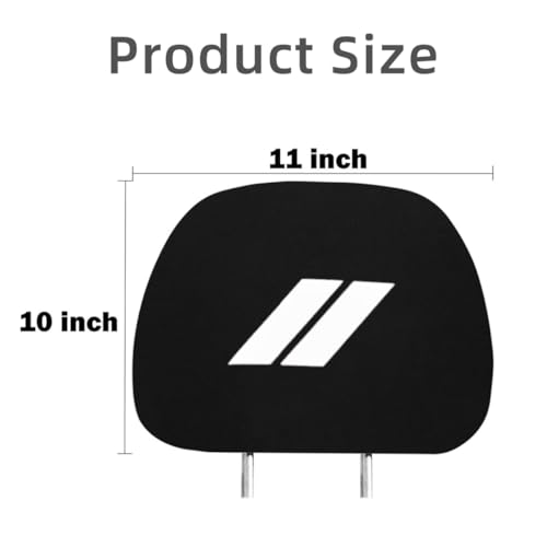 2PCS Car Headrest Covers Soft Black Fabric Car Seat Head Rest Cover Protector Compatible with Dodge Challenger Charger Durango RAM (White) - color: white