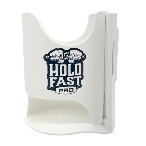HoldFastPro Boat Cup Holder, Adjustable Universal Boat Cup Caddy for Rails & Grab Bars, Marine Drink Holder for Center Console, & T-Top Mounting, White - color: White