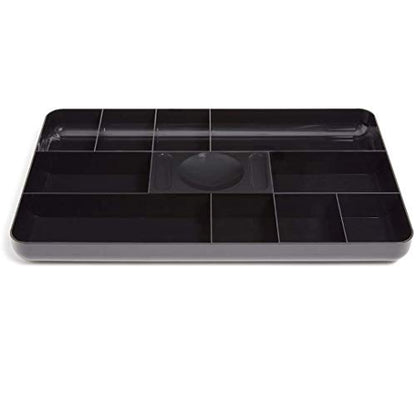 1InTheOffice Desk Drawer Organizer Tray, 13-Compartment Office Desk Drawer Organizer Black