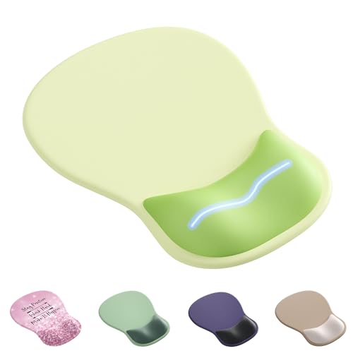 Ergonomic Mouse Pad with Wrist Rest,Cute Gel Mousepad Wrist Support - Small Mini Portable for Travel Mouse Pads for Desk Laptop,Computer,Office & Home Decor-(Mint Green) - color: P-Mint Green