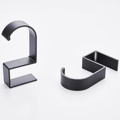 4Pcs Students' Desk Hook Nail Free Clamp-On Under Desk Schoolbag Hook Women's Bag Handbag Headphone Hanger Backpack Hook and Purse Holder - Suitable for under 3cm/1.18 inch Thick Plate（2Gray+2Black) - style: 5 type hook