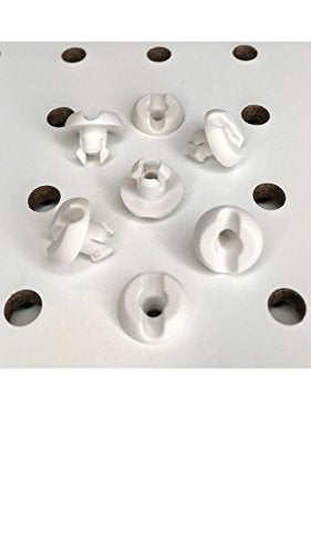 Pegboard Peg Locks 50PCS (1/8 inch, White) - color: White, size: 1/8 Inch