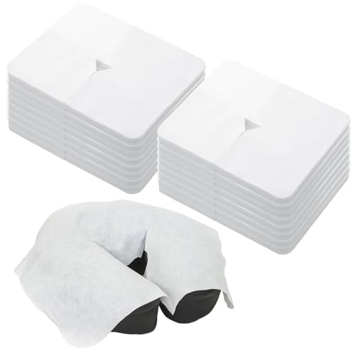 400 Pack Disposable Face Cradle Covers, Massage Face Cradle Cover, Non-Sticking Massage Table Headrest Covers for Massage Tables & Massage Chairs