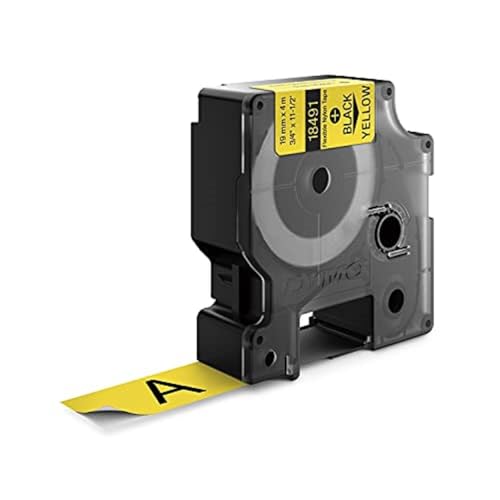DYMO Rhino Industrial Flexible Nylon Labels 3/4" x 11.5' Black Print on Yellow Tape - color: Black on Yellow, size: 3/4" (19MM)