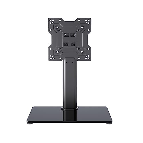 XINLEI Universal TV Stand Base, Table Top TV Stand for 17-43 Inch LCD/LED TVs, Height Adjustable Monitor Mount Stand with Tempered Glass Base Holds up to 88lbs VESA 200x200mm, TS103 - style: 200x200mm Vesa