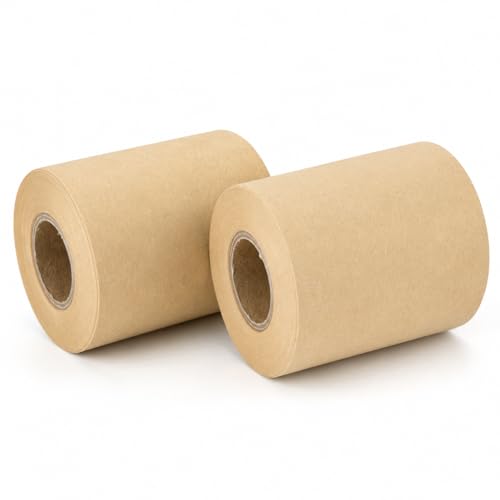 2 Pack Natural Kraft Paper Roll Refills for Vintage Memo Board – Rustic Notepad Replacement Paper, Tearable Writing Pad Refill for Notes, Menu Display, Home and Office Use - style: Natural Kraft Refill – 2 Pack