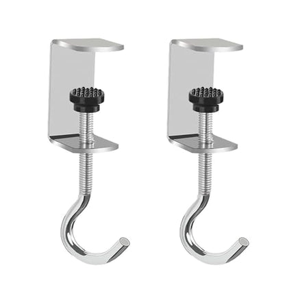 Adjustable Metal Table Hooks for Hanging Purses and Headphones on the Desk at Home and Office, 2-Pack - size: 2 Pack