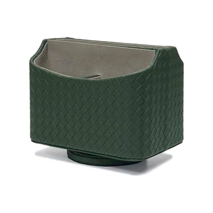 UnionBasic Rotating Desk Organizer, 360 Desk Spinning Caddy, Desktop TV Guide/Mail/Media/Remote Controller Holder Organizer, Woven Green - color: Woven Green