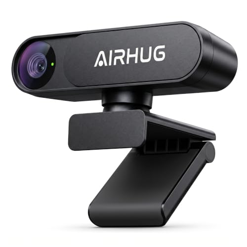 AIRHUG 4K UHD USB Webcam No Mic 16MP Sony Sensor, Privacy Cover for Secure Meetings - PDAF Fast Focus, 63° Gold FOV, Auto Light Correction, Streaming Camera (No Audio) for PC/Laptop/Desktop - style: 4K Webcam Without Mic