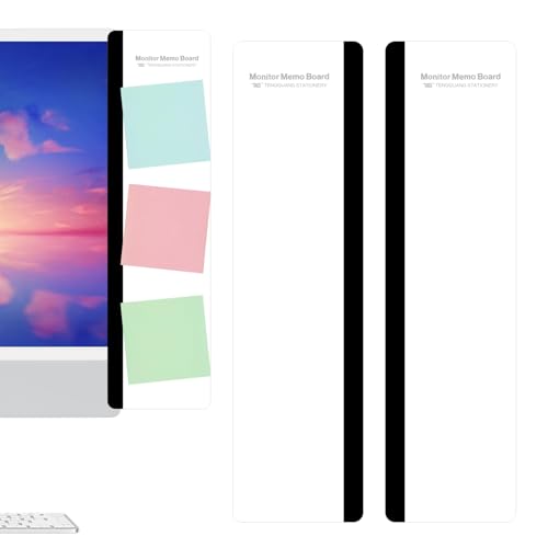 Generic 2 Pack Monitor Memo Boards, Computer Sticky Note Holders, Message Panels for Office Desktop, Easy to Use, Suitable for Office