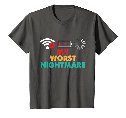 My Worst Nightmare - Gaming Lover Gamer Video Games T-Shirt - color: Asphalt Grey, size: Medium