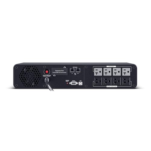 CyberPower CP2000PFCRM2U PFC Sinewave UPS Battery Backup, 2000VA/1200W, 8 Outlets, AVR, Short Depth 2U Rackmount, UL Certified - size: 2000VA, style: Rackmount 2U