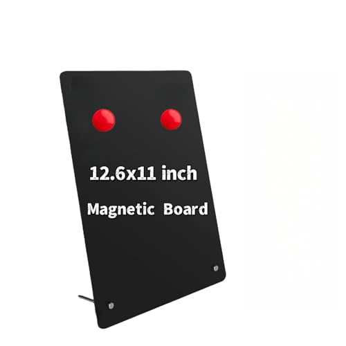 1-Pack Magnet Board, Magnet Display Stand, 12.6 x 11 Inch Memo Board with Removable Feet for Desk, Kitchen, Memo, Photo and Document Display(1, Black-Vertical) - color: Black-vertical