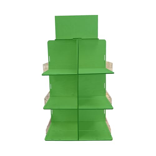 Versatile 4-Sided Rotating Display Stand for Candy, Snacks, Jams, Produce and More - Ideal for Craft Shows, Farmers Markets, and Retail Stores - 12 Shelves, Heavy-Duty Design, Easy Setup (Green) - color: Green