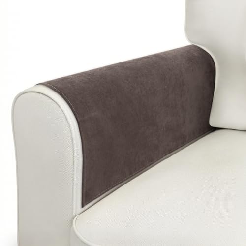 Couch Arm Covers Sofa Arm Covers Set of 2, Waterproof Couch Cover Armchair Cover for Recliner, Non Slip Sofa Headrest Covers Armrest Cover Couch Slipcover Protector, Coffee - color: Coffee