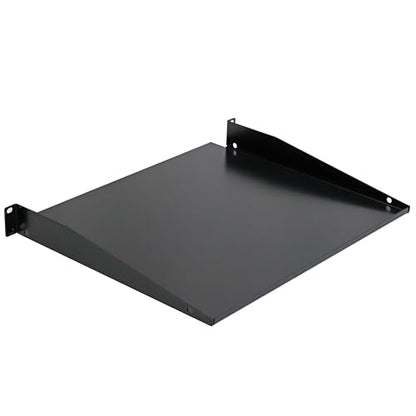 Aeons 1U 19-inch Universal Server Shelf Rack Mount Cantilever Center Mount Shelf 15" Deep, Fixed Server Rack Cabinet Solid Shelf Black 2-Pack - style: 1U-15" Solid