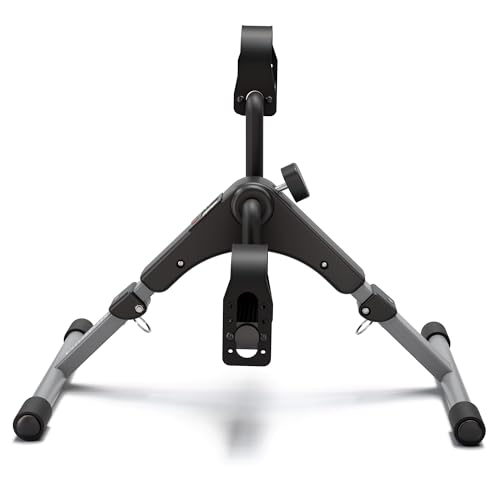 Pedal Exerciser Desk Exercise Bike Leg and Arm Exercise Bike with LCD Monitor Foldable and Porable (Black/Grey)