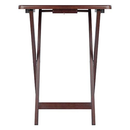 Winsome Alex Set of 2 Foldable Snack Tables, Easy to Store Small Portable Fold Up Table Set for Kitchen, Living Room TV Dining, Crafts, Puzzles, Work From Home - size: 4 - Tables
