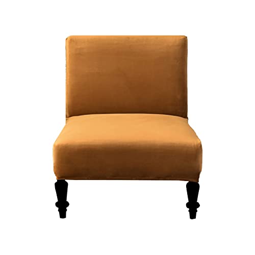 Eco-Ancheng Armless Chair Slipcover Removable Armless Accent Chairs Covers Washable Armless Slipper Chair Slipcover Printed Armless Chair Furniture Protector Covers for Living Dining Room Hotel - color: A33