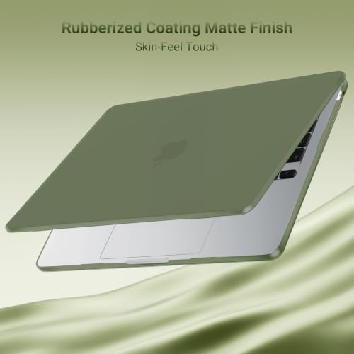 MOSISO Compatible with MacBook Air 13 inch Case M5 2026 M4 2025 M3 M2 2024-2022 A3449 A3240 A3113 A2681, Scratches-Resistant Protective Hard Shell for MacBook Air 13.6 inch Case, Army Green - color: Army Green