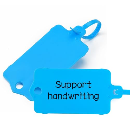 10000 Blank Plastic Tags for Labeling Reusable Hanging Tags Ties Key Tags Storage Tags Waterproof Plastic Mark Label Writable Hang Sign (Blue) - color: Blue, size: 10000 PCS