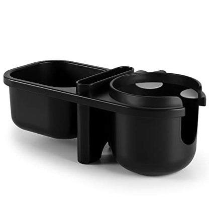 Accmor Stroller Cup Holder with Tray, Universal Cup Holder Tray for Uppababy Nuna Doona Strollers, Bottle Drinks Holder for Stroller, Wheelchair, Walker - style: Tray-3 in-1-Black