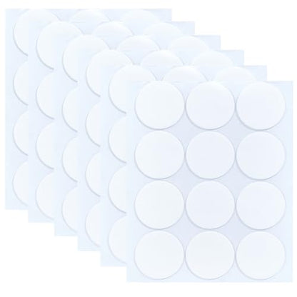 CREATCABIN 72Pcs Table Cloth Clips Round Sticky Dots Clear Windproof Tablecloth Holder Clip 4cm Acrylic Removable Double Sided Mounting Tape Adhesive Sticker for Outdoor Picnic Wedding Party Poster