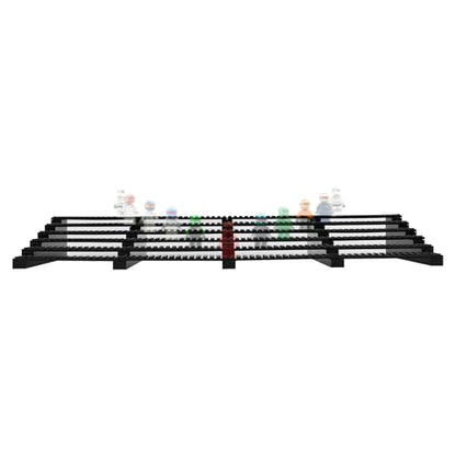 4-in-1 Large Minifigure Display Stand – Holds up to 100 Figures | Stackable Organizer Rack Compatible with Lego Minifigures, Perfect Display & Storage for Collectors (Black) - size: 1 Pack 4-in-1