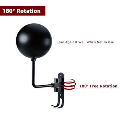 Motorcycle Helmet Holder, 180° Rotating Metal Helmet Hanger, Motorcycle Helmet Display Stand, Helmet Rack with Double Hooks for Bike Coats, Caps, Sportswear, Hats & Motorcycle Gear (2 Pack)