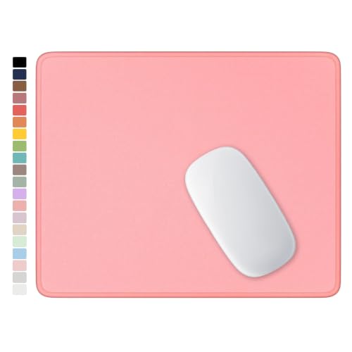 Hsurbtra Mouse Pad, Premium-Textured Square Mousepad 10.2 x 8.3 Inch, Stitched Edge Anti-Slip Waterproof Rubber Pretty Cute Computer Mat for Office Gaming Laptop Women Kids Warm Pink - color: Rose Gold, size: Square Mousepad (10.2" x 8.3")
